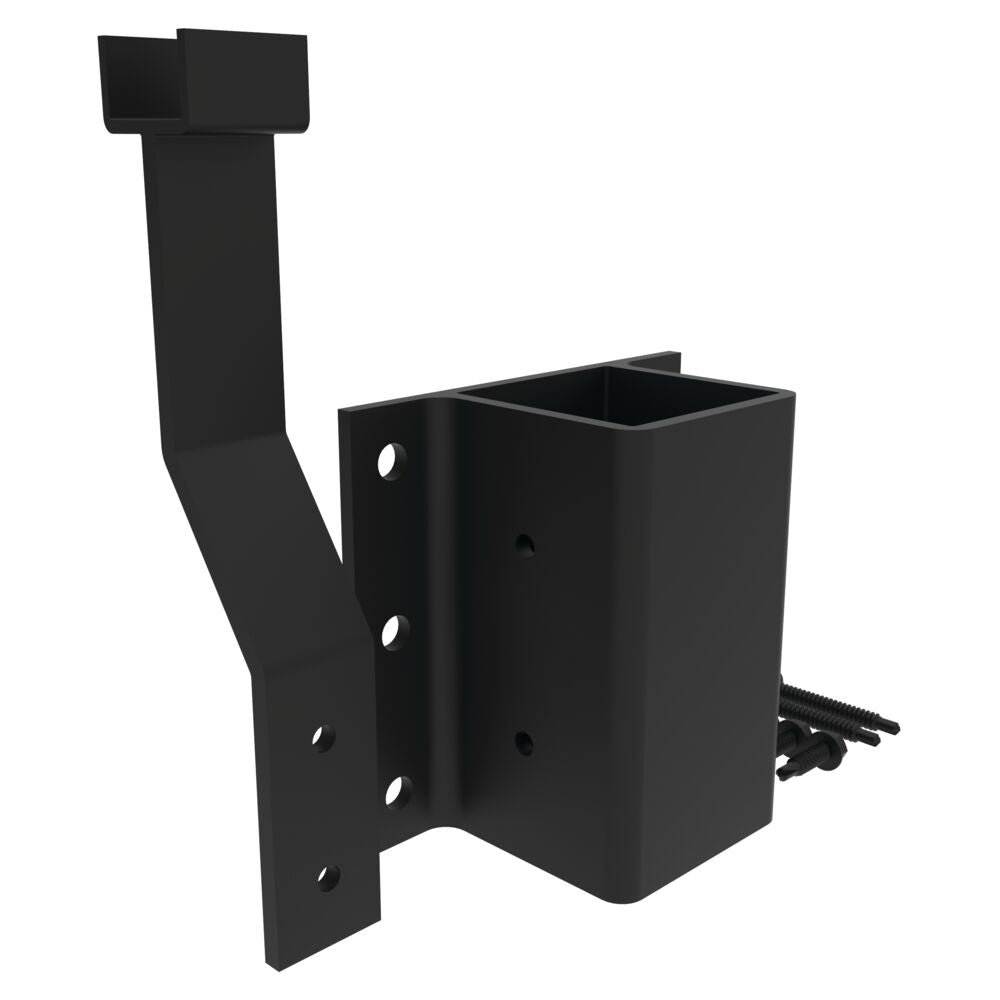 Freedom 9-in x 6.125-in Matte Black Aluminum Fascia Mount Bracket