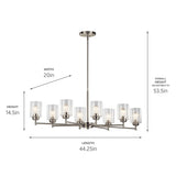Kichler Winslow 8-Light Brushed Nickel Modern/Contemporary Chandelier