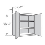 allen + roth Aveley 33-in W x 36.125-in H x 12-in D Linen Wall Fully Assembled Cabinet (Flat Panel Shaker Door Style)