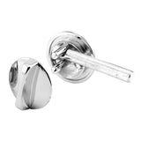 Chrome Concealed Knob Set with Straight Bolt