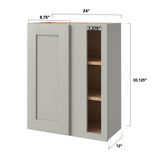 allen + roth Stonewall 24-in W x 30.125-in H x 12-in D Stone Blind Corner Wall Fully Assembled Cabinet (Flat Panel Shaker Style)