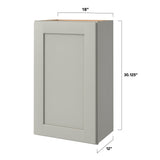 allen + roth Stonewall 18-in W x 30.125-in H x 12-in D Stone Wall Fully Assembled Cabinet (Flat Panel Shaker Door Style)