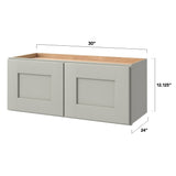 allen + roth Stonewall 30-in W x 12.125-in H x 12-in D Stone Wall Fully Assembled Cabinet (Flat Panel Shaker Door Style)