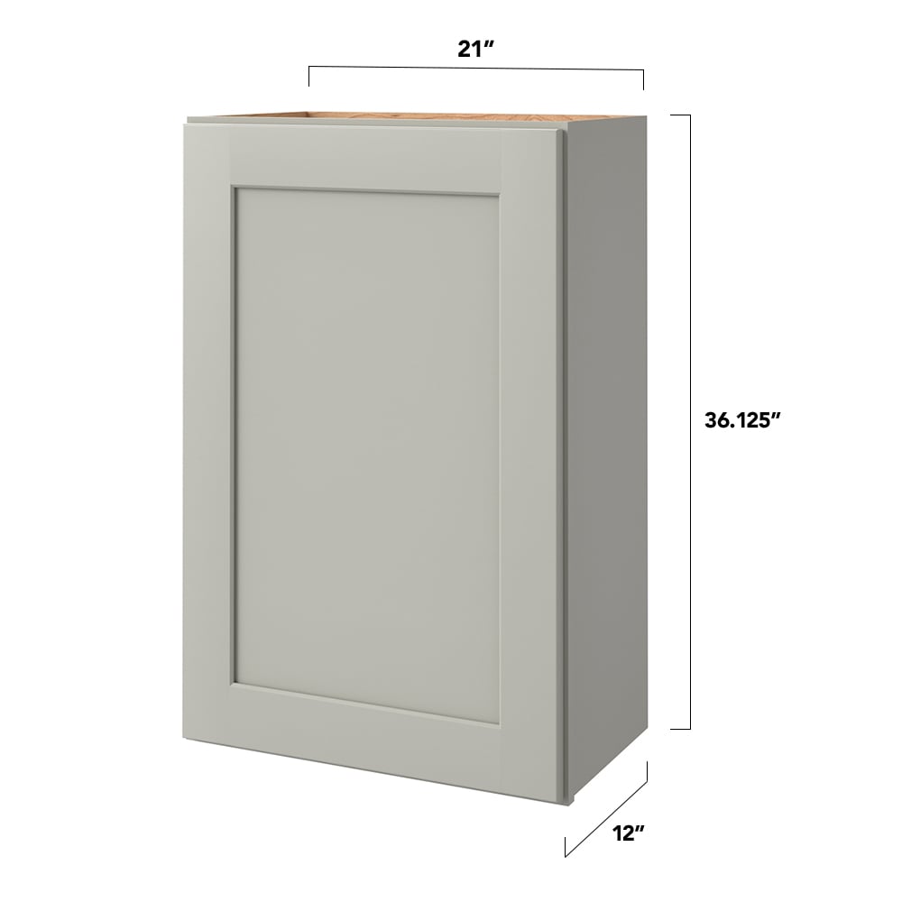 allen + roth Stonewall 21-in W x 36.125-in H x 12-in D Stone Wall Fully Assembled Cabinet (Flat Panel Shaker Door Style)
