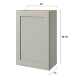 allen + roth Stonewall 21-in W x 36.125-in H x 12-in D Stone Wall Fully Assembled Cabinet (Flat Panel Shaker Door Style)