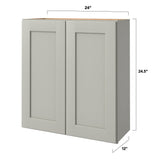 allen + roth Stonewall 24-in W x 24.5-in H x 12-in D Stone Wall Fully Assembled Cabinet (Flat Panel Shaker Door Style)