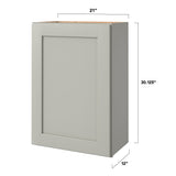 allen + roth Stonewall 21-in W x 30.125-in H x 12-in D Stone Wall Fully Assembled Cabinet (Flat Panel Shaker Door Style)