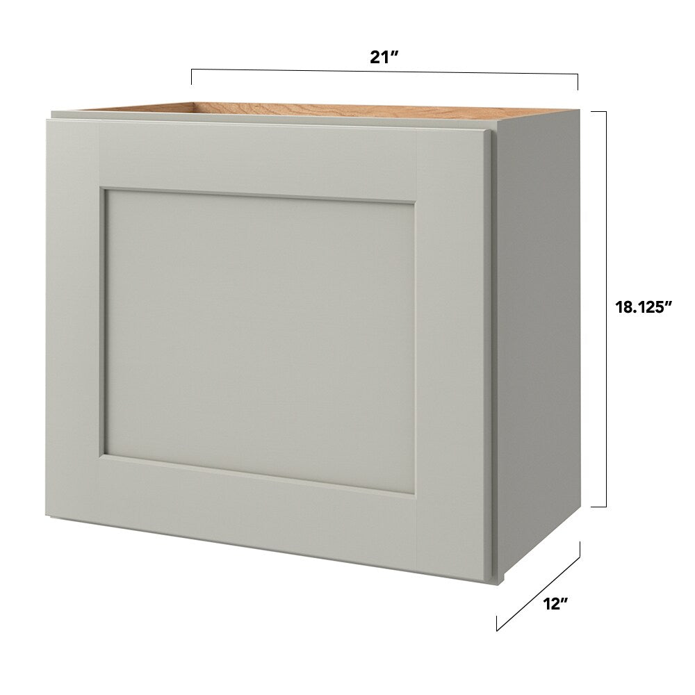 allen + roth Stonewall 21-in W x 18.125-in H x 12-in D Stone Wall Fully Assembled Cabinet (Flat Panel Shaker Door Style)