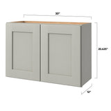 allen + roth Stonewall 30-in W x 20.625-in H x 12-in D Stone Wall Fully Assembled Cabinet (Flat Panel Shaker Door Style)