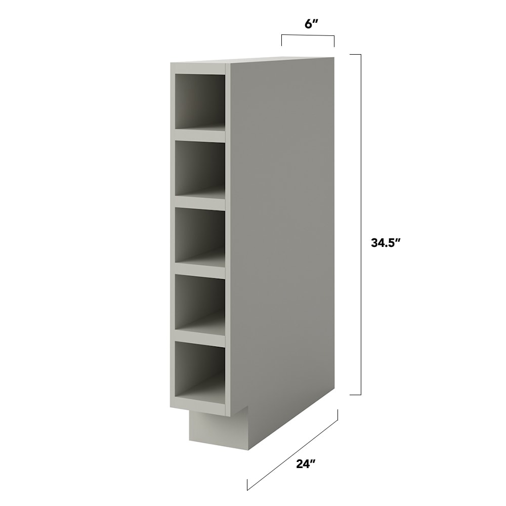 allen + roth Stonewall 6-in W x 34.5-in H x 24-in D Stone 1-Drawer Base Fully Assembled Cabinet (Flat Panel Style)