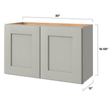allen + roth Stonewall 30-in W x 18.125-in H x 12-in D Stone Wall Fully Assembled Cabinet (Flat Panel Shaker Door Style)