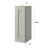 allen + roth Stonewall 9-in W x 36.125-in H x 12-in D Stone Wall Fully Assembled Cabinet (Flat Panel Shaker Door Style)