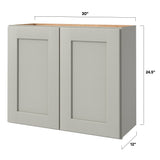 allen + roth Stonewall 30-in W x 24.5-in H x 12-in D Stone Wall Fully Assembled Cabinet (Flat Panel Shaker Door Style)