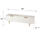 Boston Loft Furnishings Mesu White and Gold Contemporary/Modern Composite Media Cabinet