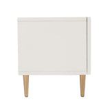 Boston Loft Furnishings Mesu White and Gold Contemporary/Modern Composite Media Cabinet