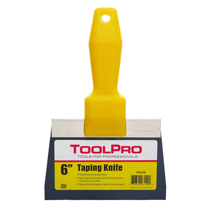 ToolPro 6 in. Blue Steel Taping Knife 0.05-in x 6-in Steel Taping Knife