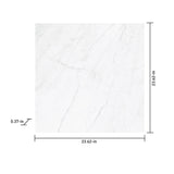 Satori Carrara Domani Polished 24-in x 24-in Polished Porcelain Marble Look Floor Tile