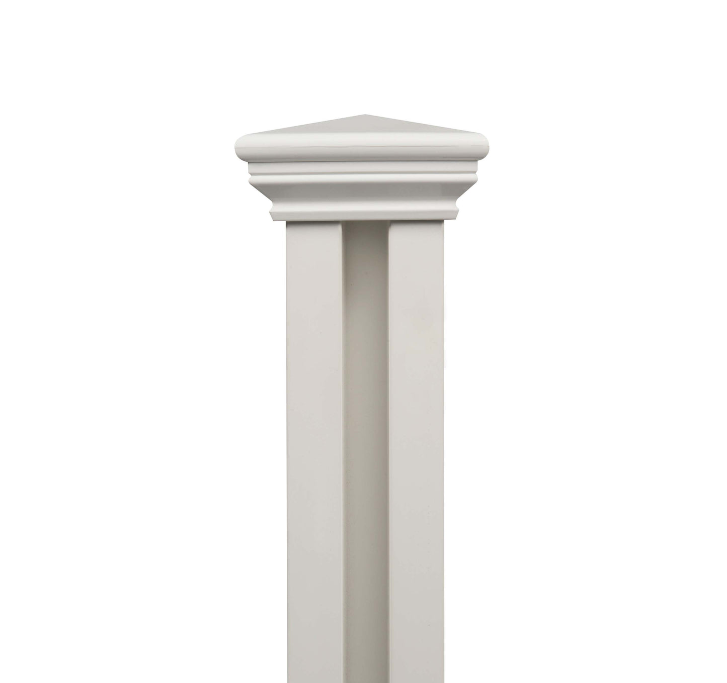 Zippity Outdoor Products Zippity 3-ft H x 4-ft W White Vinyl Square-top Fence Post No Dig (Unassembled)