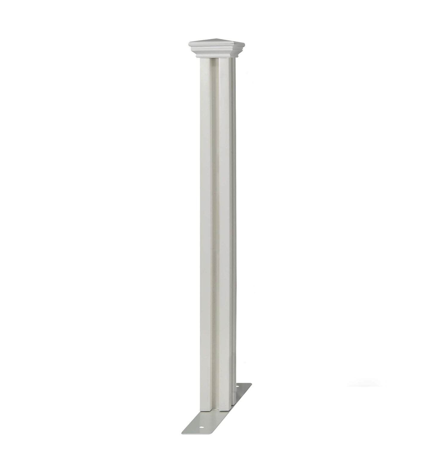 Zippity Outdoor Products Zippity 3-ft H x 4-ft W White Vinyl Square-top Fence Post No Dig (Unassembled)