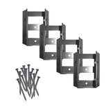 Nuvo Iron 8-in x 4.5-in Black Painted Galvanized Steel Baluster Connector (4-Pack)