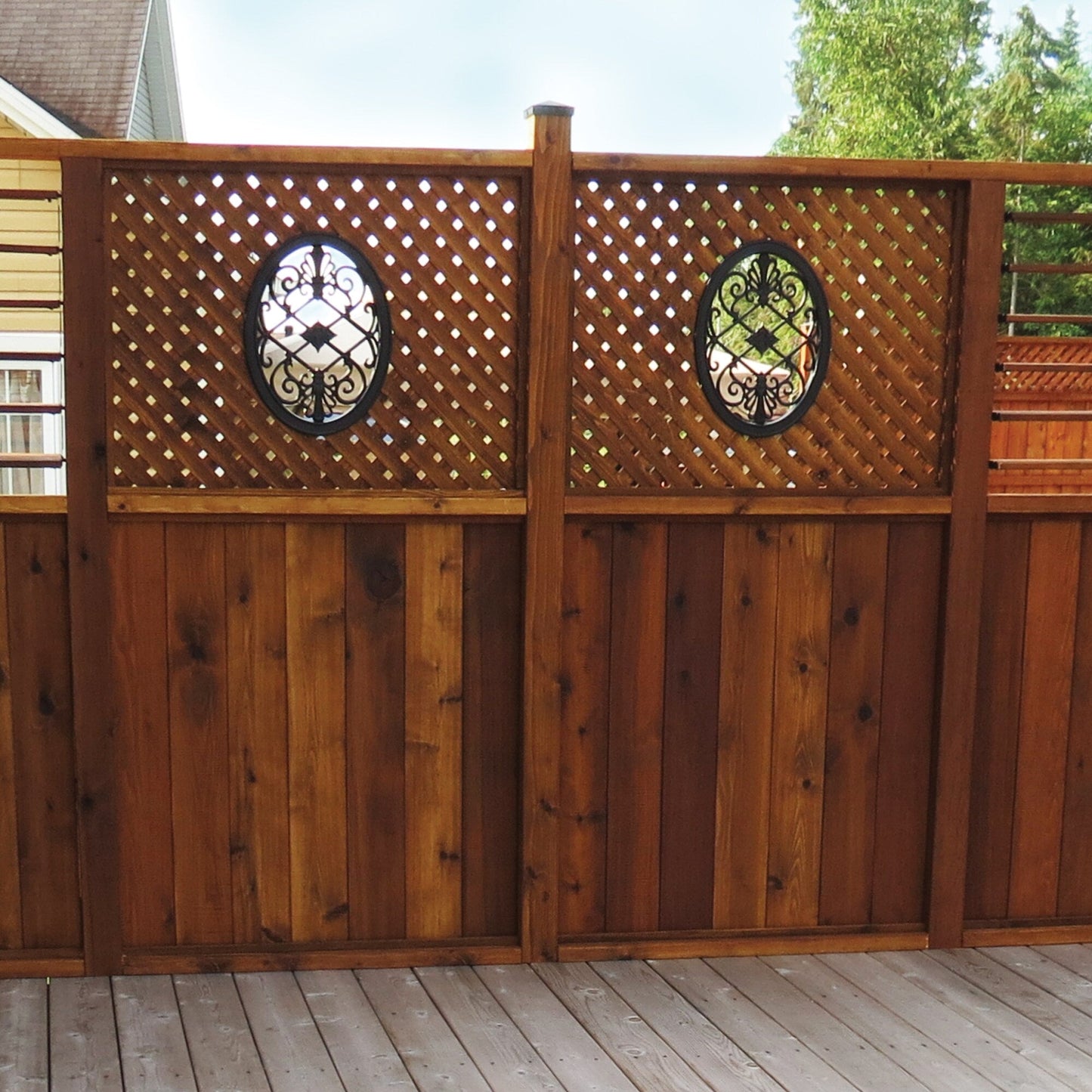 Nuvo Iron 17-in Black Powder Coated Satin Cast Aluminum Gate Insert For Wood Fence