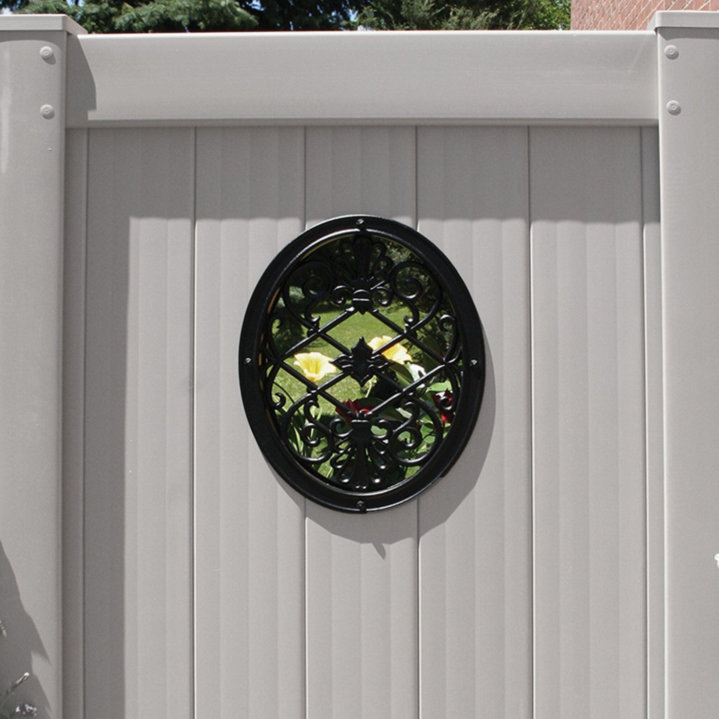 Nuvo Iron 17-in Black Powder Coated Satin Cast Aluminum Gate Insert For Wood Fence