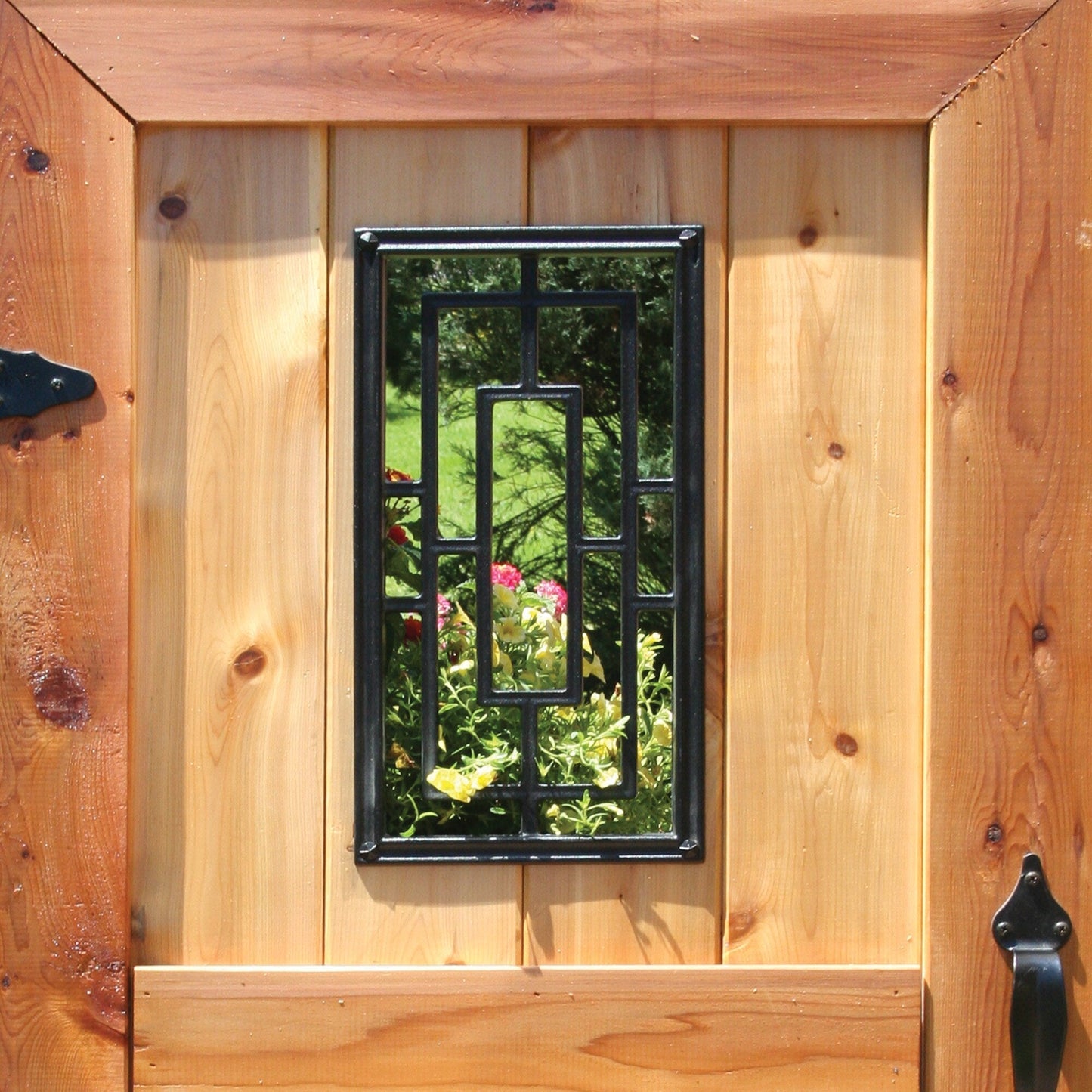 Nuvo Iron 17-in Black Powder Coated Satin Cast Aluminum Gate Insert For Wood Fence