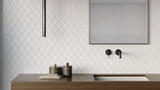 Satori Hudson Brilliant White 11-in x 13-in Glossy Porcelain Arabesque Mosaic Wall Tile (1.01-sq. ft/ Piece)
