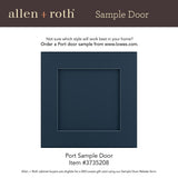 allen + roth Port 24-in W x 36.125-in H x 12-in D Navy Diagonal Corner Wall Fully Assembled Cabinet (Flat Panel Shaker Style)