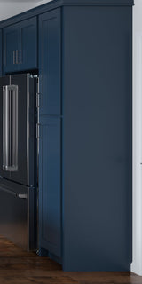 allen + roth Port 18-in W x 84-in H x 24-in D Navy Pantry Fully Assembled Cabinet (Flat Panel Shaker Door Style)
