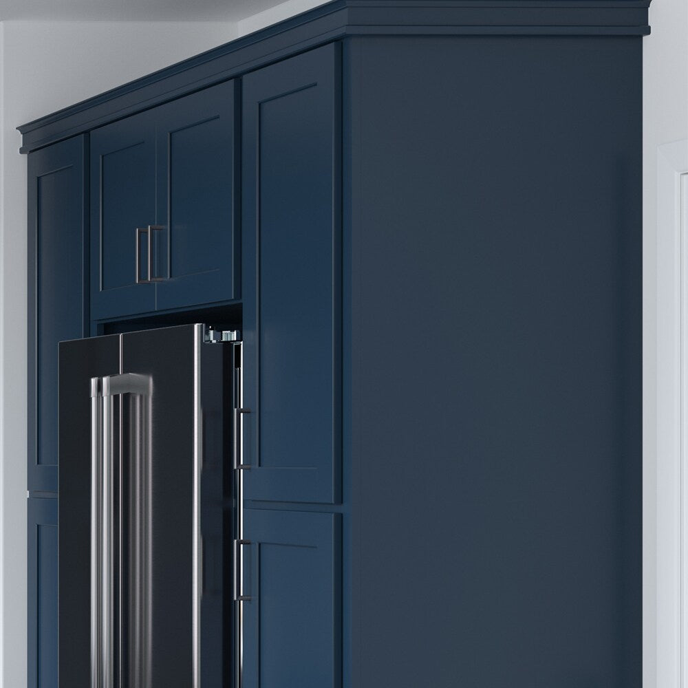 allen + roth Port 36-in W x 15.125-in H x 24-in D Navy Wall Fully Assembled Cabinet (Flat Panel Shaker Door Style)