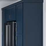 allen + roth Port 36-in W x 15.125-in H x 24-in D Navy Wall Fully Assembled Cabinet (Flat Panel Shaker Door Style)