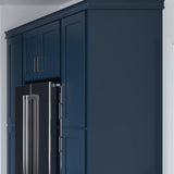 allen + roth Port 36-in W x 12.125-in H x 24-in D Navy Wall Fully Assembled Cabinet (Flat Panel Shaker Door Style)