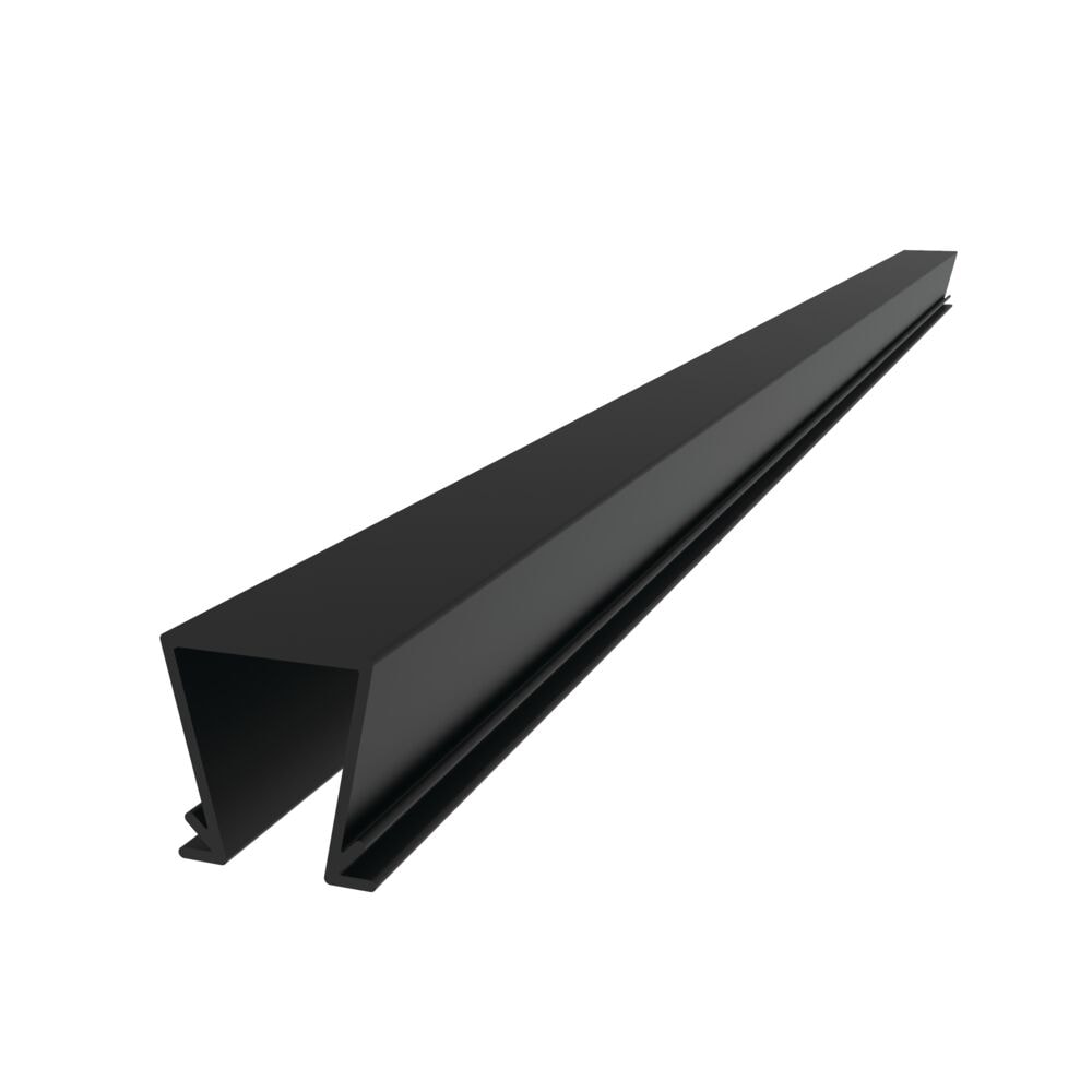 Freedom Alloy Mixed Material 28-in Black Vinyl Step Groove Cover For Metal Fence