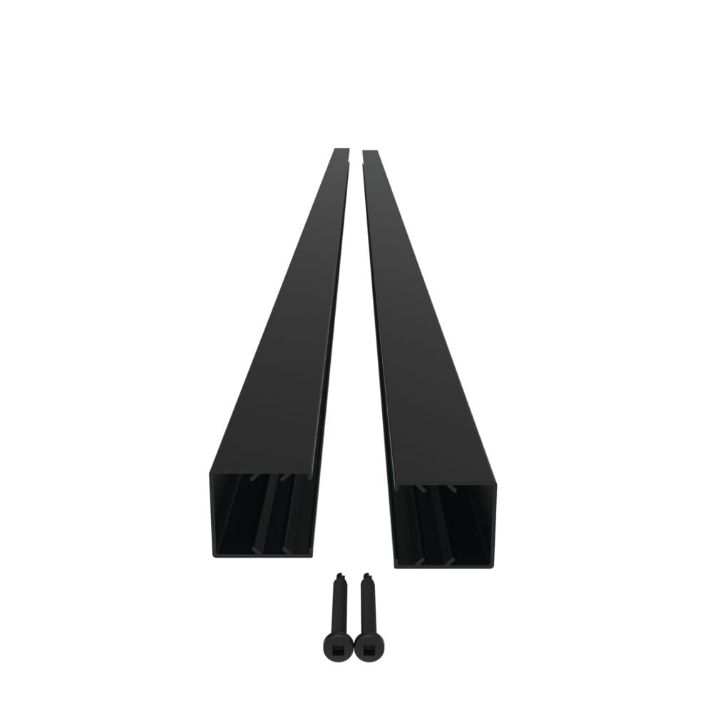 Freedom Alloy Mixed Material 6-ft H x 4-in W Matte Black Aluminum Privacy Fence Rail