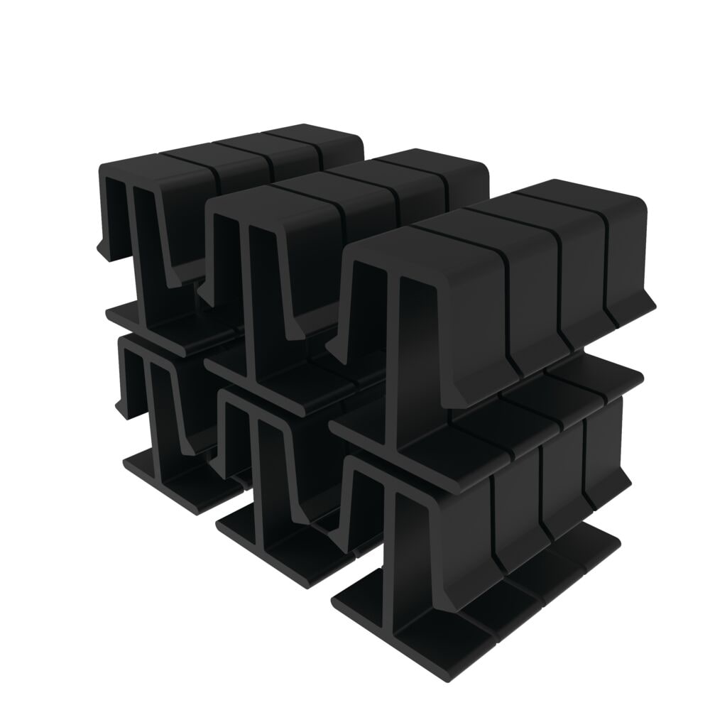 Freedom Alloy Mixed Material 4.008-in Black Vinyl Spacer Kit For Metal Fence 24-Pack