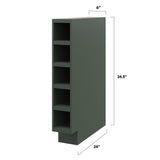allen + roth Galway 6-in W x 34.5-in H x 24-in D Sage Open Cube Organizer Base Fully Assembled Cabinet (Flat Panel Style)