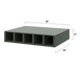 allen + roth Galway 30-in W x 6-in H x 12-in D Sage Open Cube Organizer Wall Fully Assembled Cabinet (Flat Panel Style)