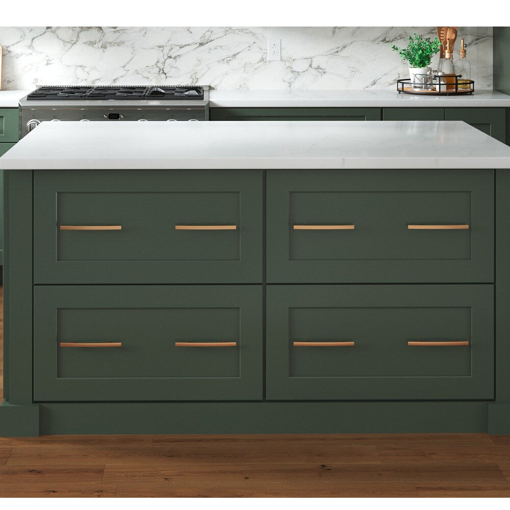 allen + roth Galway 36-in W x 34.5-in H x 24-in D Sage 2-Drawer Base Fully Assembled Cabinet (Flat Panel Style)