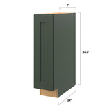 allen + roth Galway 9-in W x 34.5-in H x 24-in D Sage Pull-out Tray Divider Base Fully Assembled Cabinet (Flat Panel Style)