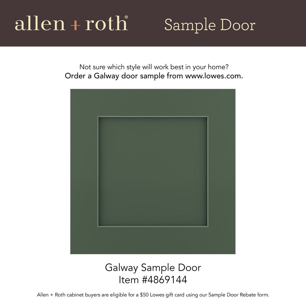 allen + roth Galway 30-in W x 34.5-in H x 24-in D Sage 3-Drawer Base Fully Assembled Cabinet (Flat Panel Style)