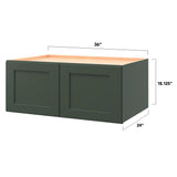 allen + roth Galway 36-in W x 18.125-in H x 24-in D Sage Wall Fully Assembled Cabinet (Flat Panel Shaker Door Style)
