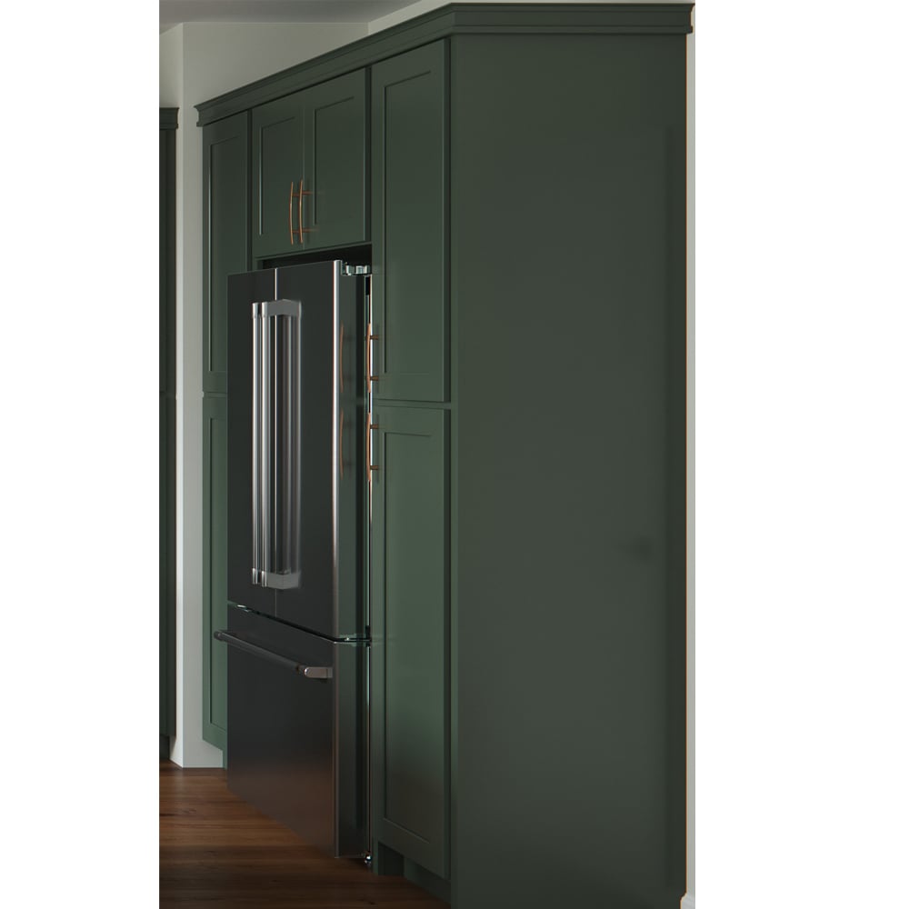 allen + roth Galway 18-in W x 84-in H x 24-in D Sage Pantry Fully Assembled Cabinet (Flat Panel Shaker Door Style)