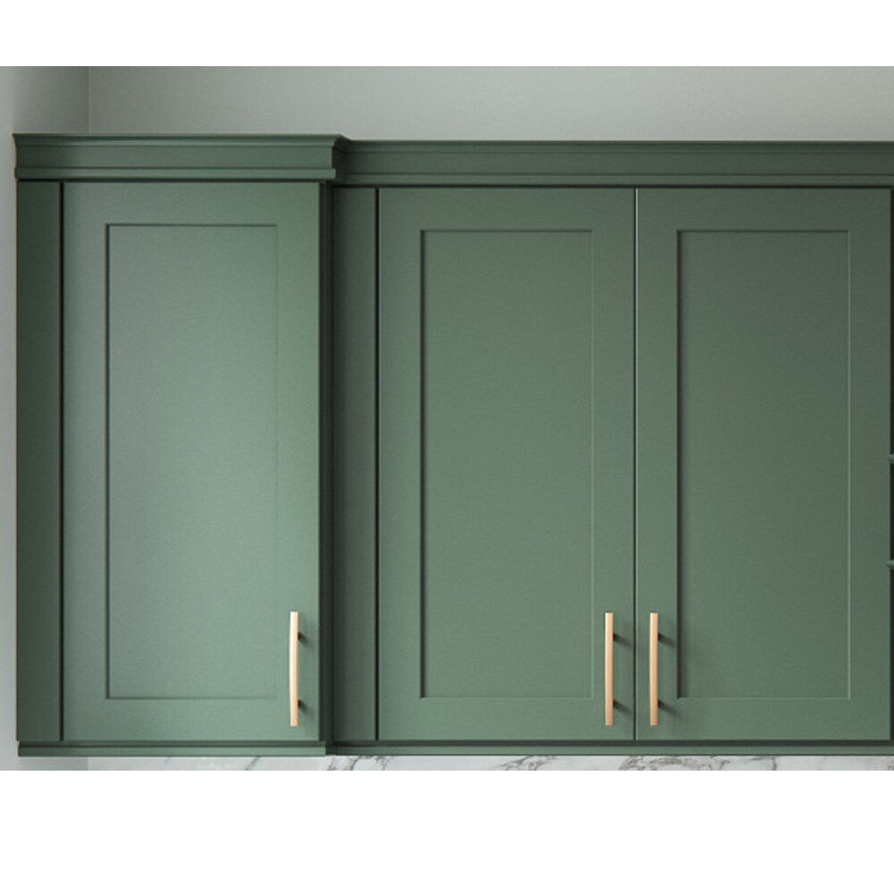 allen + roth Galway 12-in W x 36.125-in H x 12-in D Sage Wall Fully Assembled Cabinet (Flat Panel Shaker Door Style)