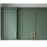 allen + roth Galway 12-in W x 36.125-in H x 12-in D Sage Wall Fully Assembled Cabinet (Flat Panel Shaker Door Style)