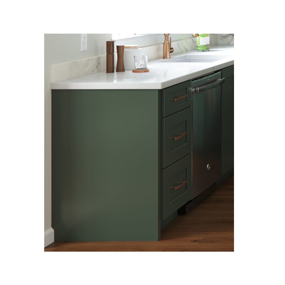 allen + roth Galway 18-in W x 34.5-in H x 24-in D Sage 3-Drawer Base Fully Assembled Cabinet (Flat Panel Style)