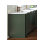 allen + roth Galway 24-in W x 34.5-in H x 24-in D Sage 3-Drawer Base Fully Assembled Cabinet (Flat Panel Style)