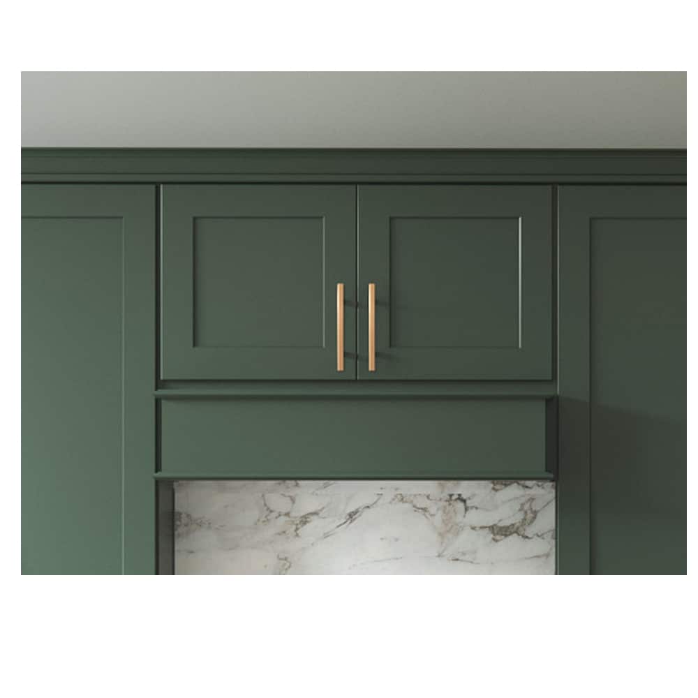 allen + roth Galway 33-in W x 18.125-in H x 12-in D Sage Wall Fully Assembled Cabinet (Flat Panel Shaker Door Style)