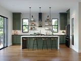 allen + roth Galway 12-in W x 39.125-in H x 12-in D Sage Wall Fully Assembled Cabinet (Flat Panel Shaker Door Style)