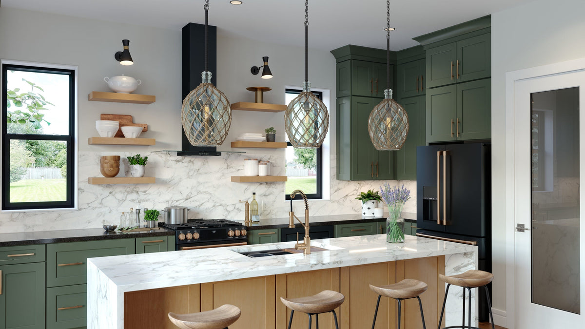 allen + roth Galway 12-in W x 39.125-in H x 12-in D Sage Wall Fully Assembled Cabinet (Flat Panel Shaker Door Style)